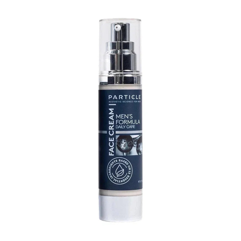 Particle Men's Formula Face Cream bottle on a white background