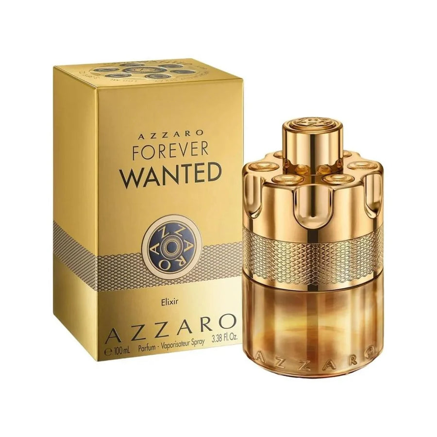 Azzaro Forever Wanted perfume bottle and packaging on a white background
