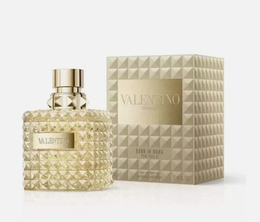 Valentino perfume bottle and packaging on a white background