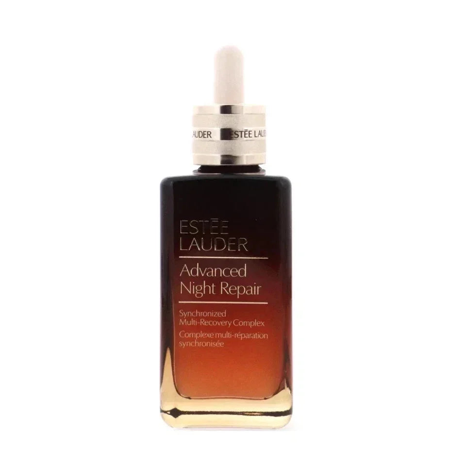 Estée Lauder Advanced Night Repair serum bottle on a white background