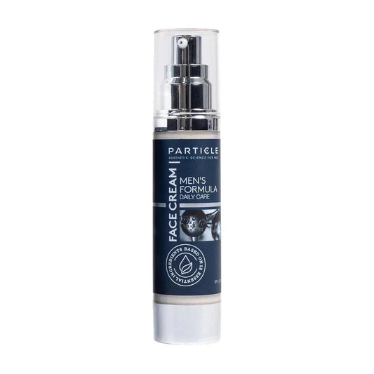 Particle Men's Formula Face Cream bottle on a white background